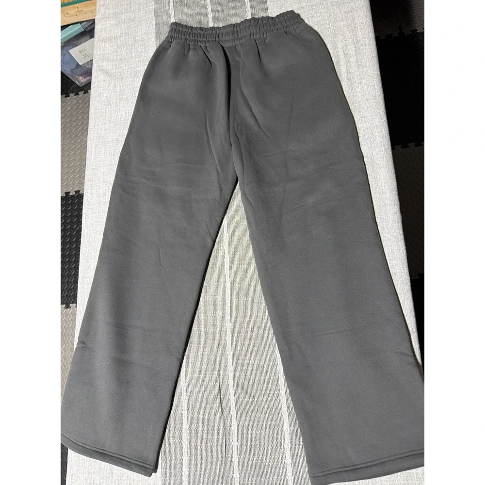 Comfort Brand‎ Mens Gray Wide Leg Sweatpants Elastic Waist Lounge Pants Small